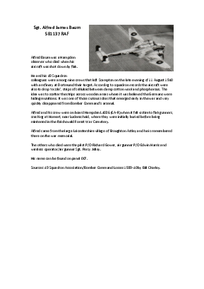 A preview of a PDF biography for Baum, Alfred James